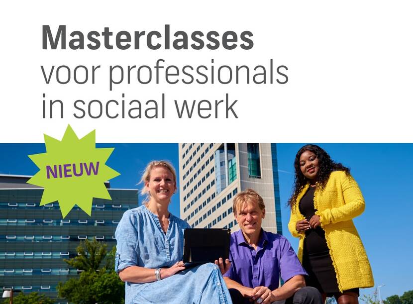 Afbeelding van de brochure over de Masterclasses voor professionals in sociaal werk