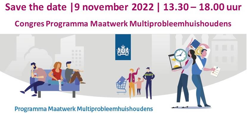 Afbeelding van save the date multiprobleemhuishoudens