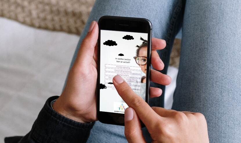 Afbeelding van de Augeo-app voor jeugdprofessionals