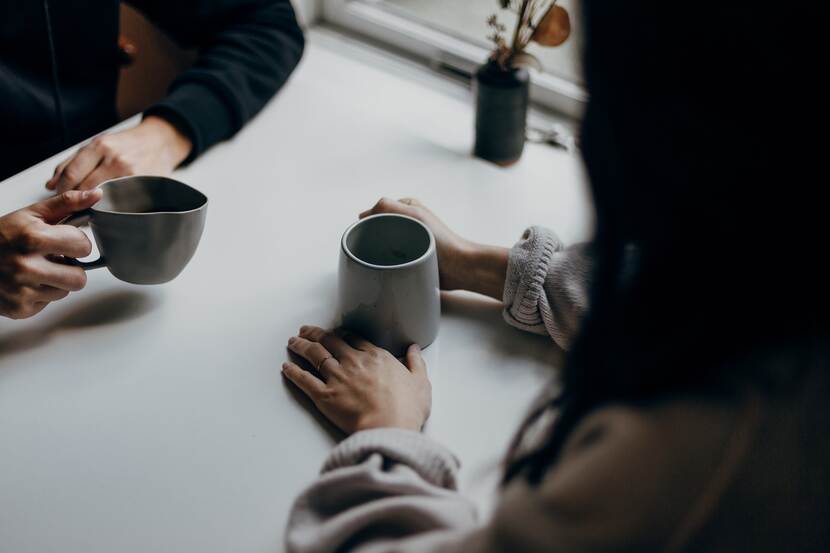 Afbeelding van gesprek met een hulpverlener