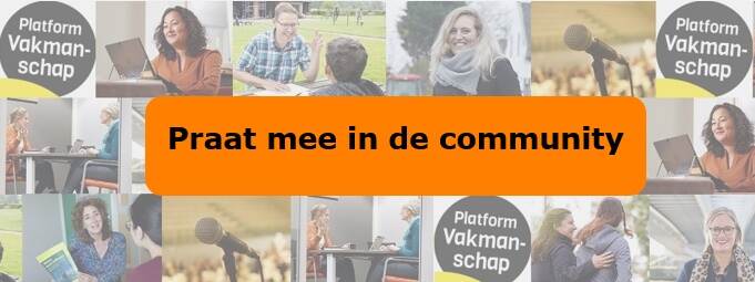 Afbeelding van button met logo community Platform Vakmanschap